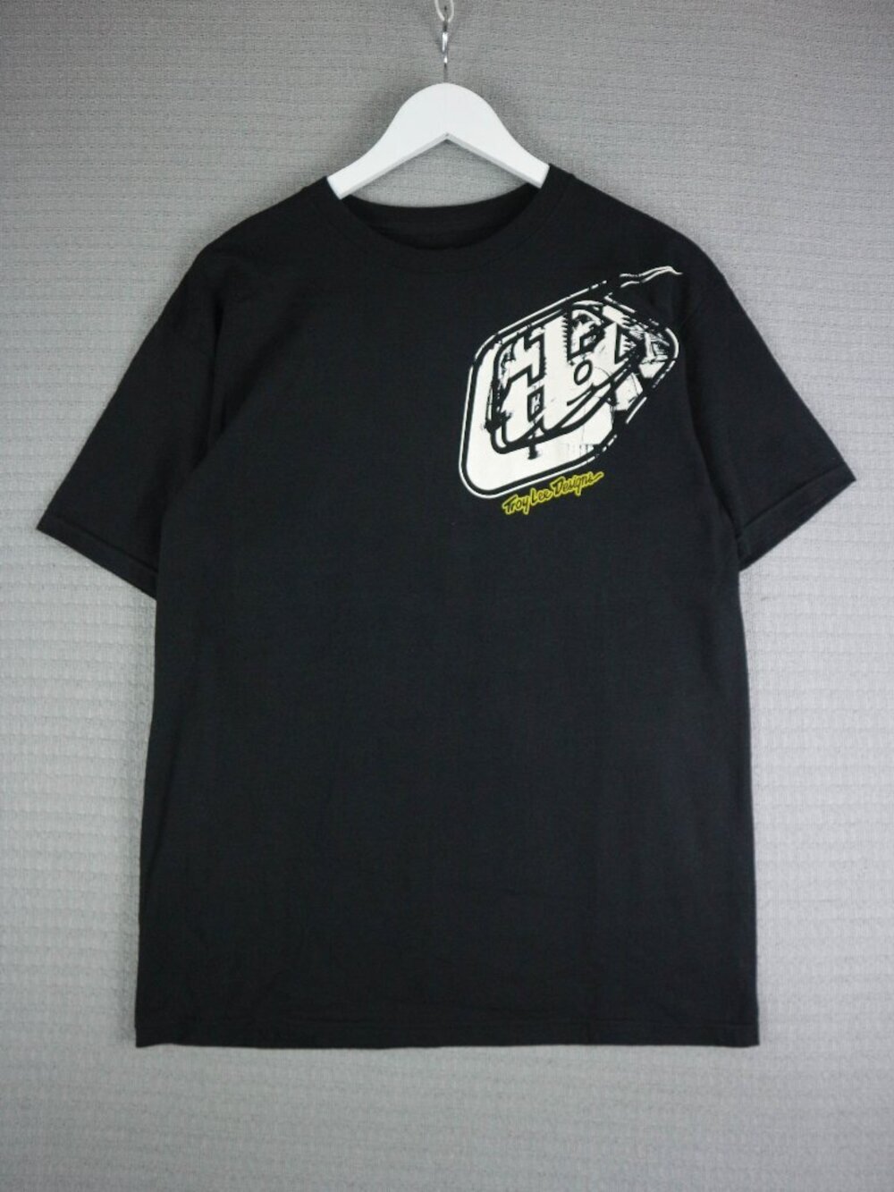 Troy Lee Motocross Biker Logo Tee Mens Medium Black Cotton